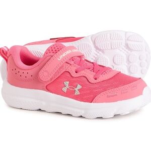 Under Armour Toddler Girl 6K Assert Athletic Run Walking Shoe Pink w/ Strap